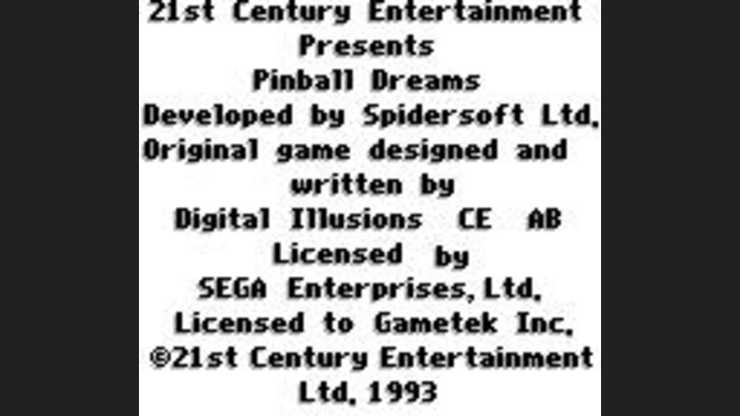 Credits splash screen