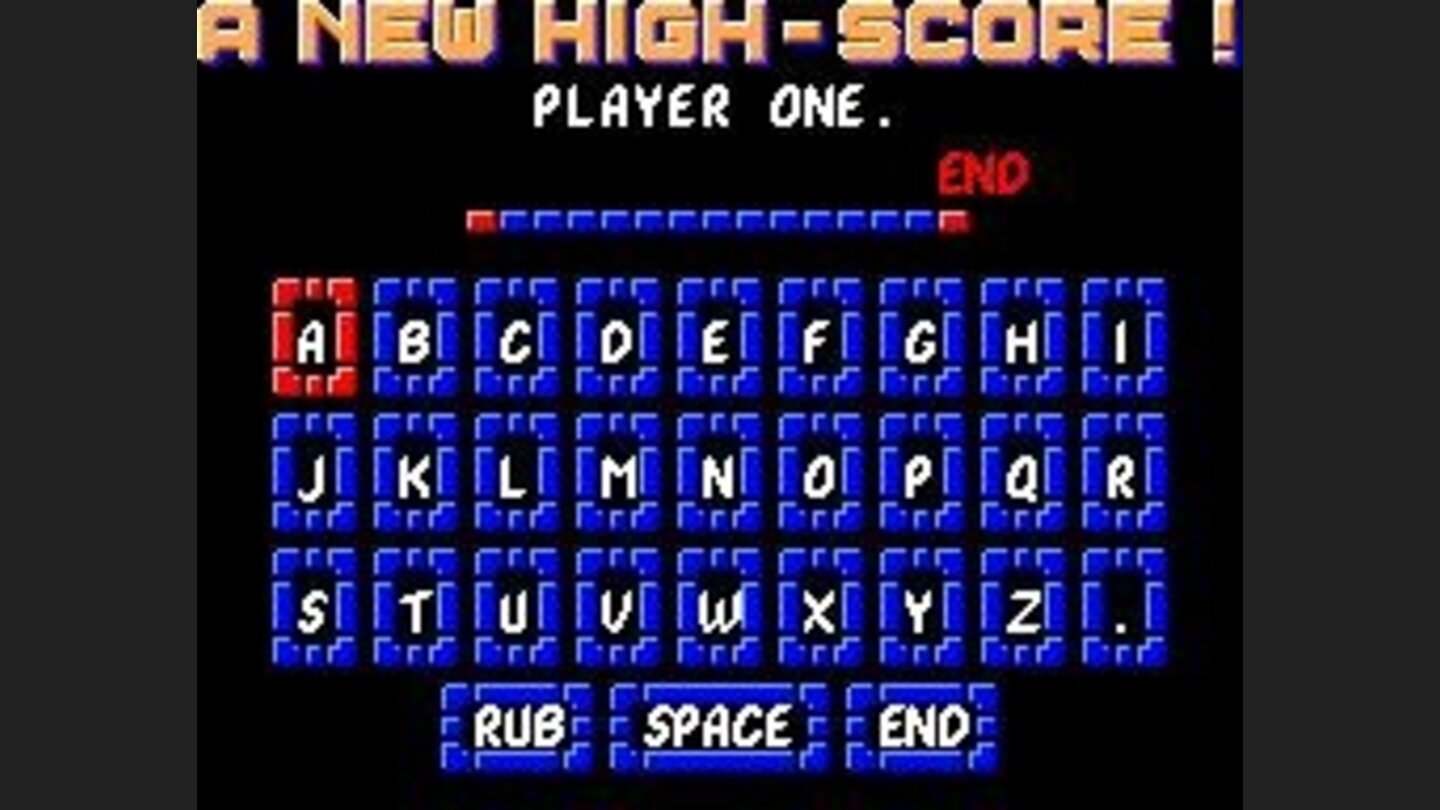 Enter your name in the high scores