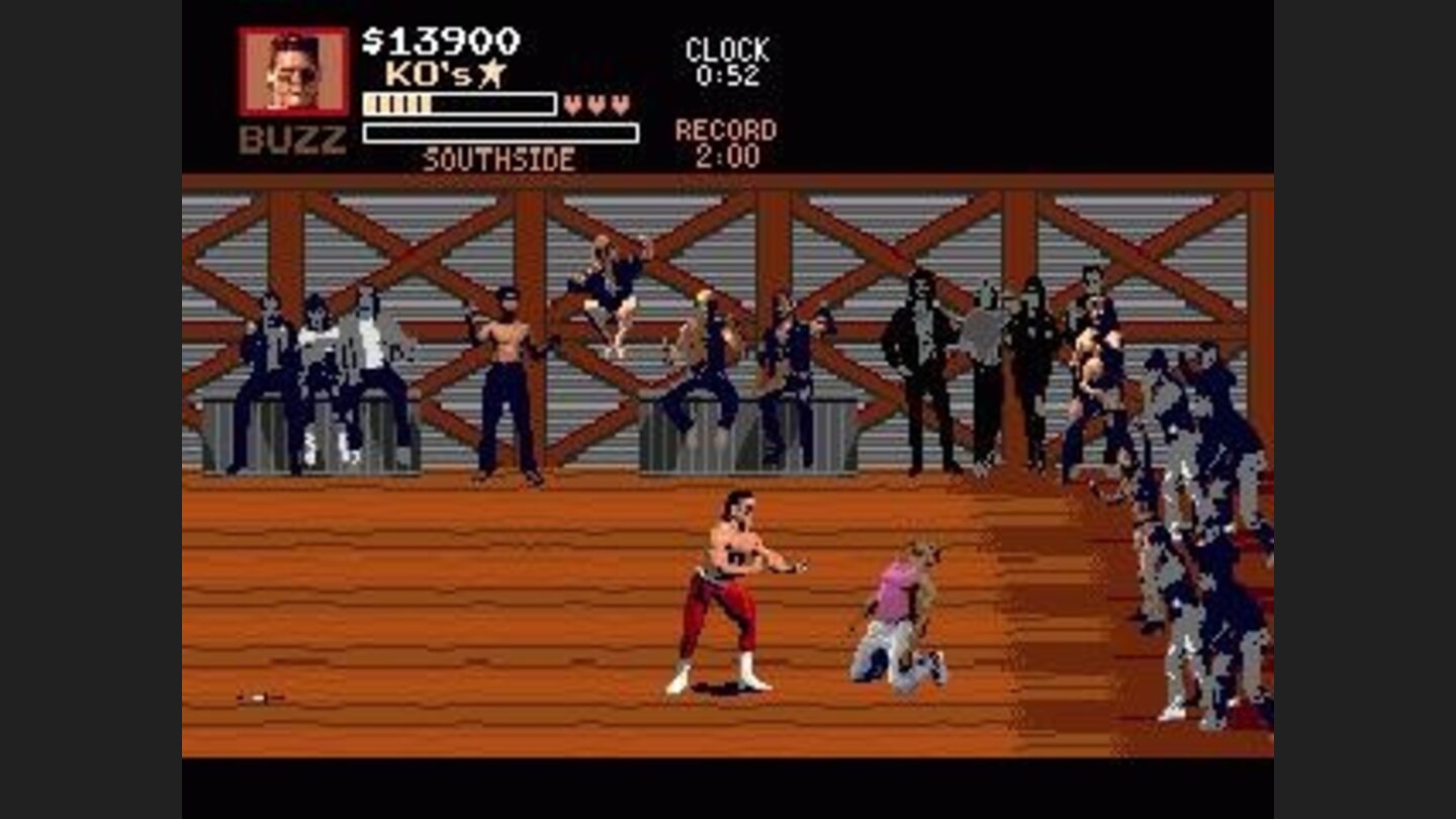 Knock your opponent down to finish him off.