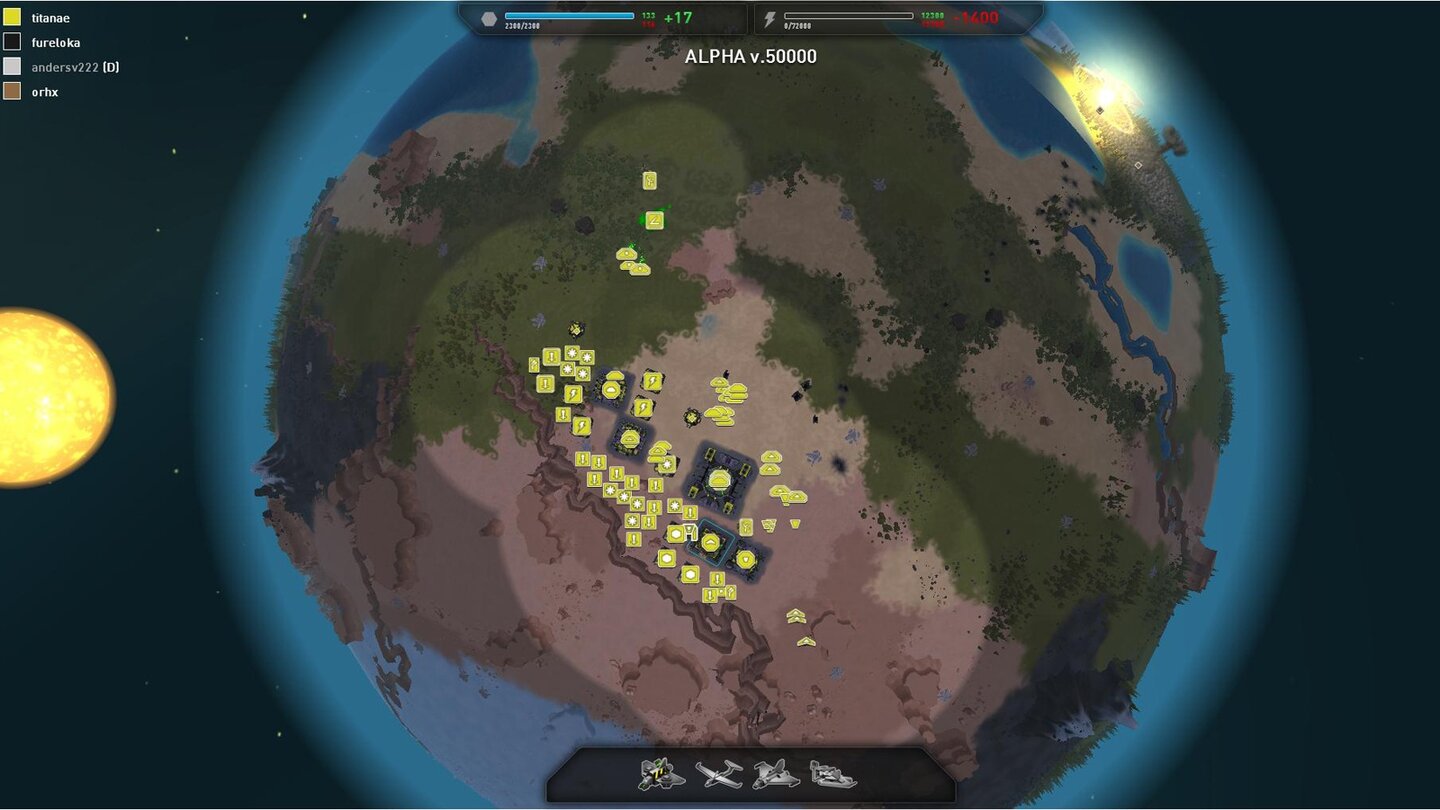 Planetary AnnihilationMehrere Atomraketen gleichzeitig setzen unseren Mitspielern schwer zu.