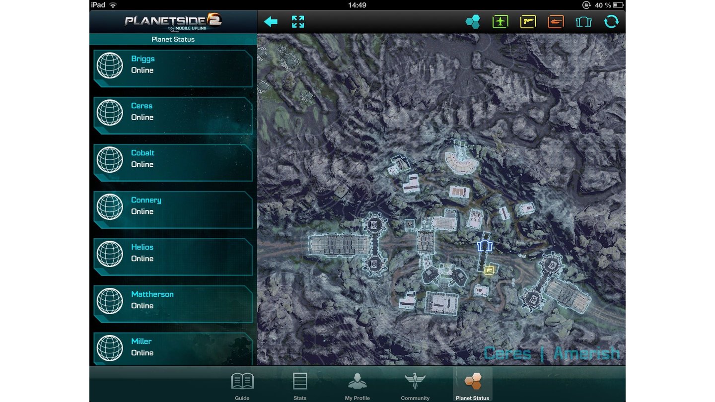 PlanetSide 2 Mobile Uplink App