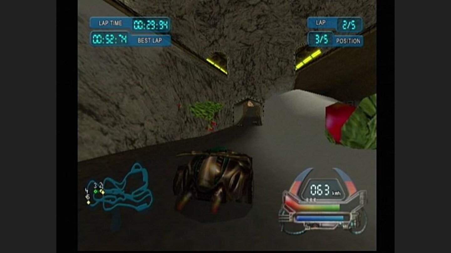Tracks have moving hazards.