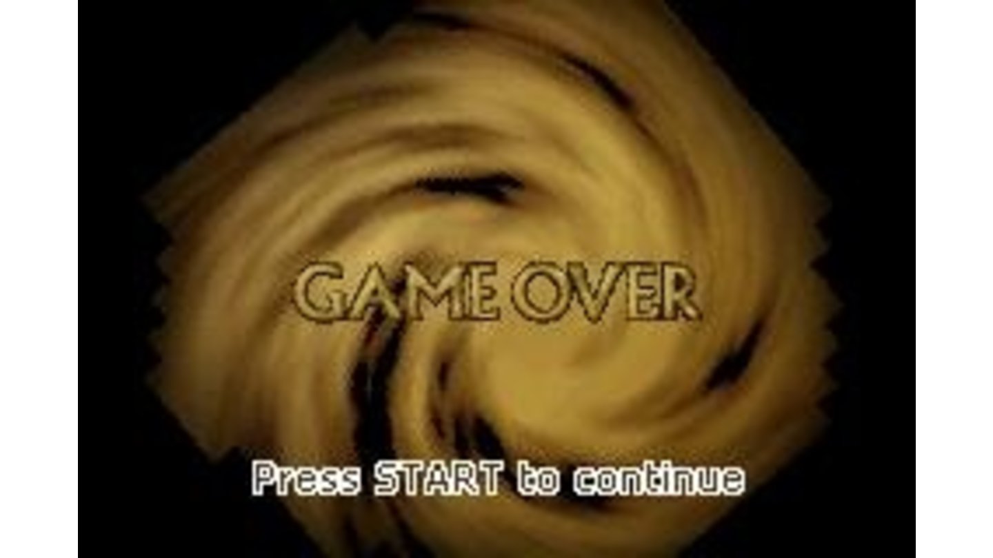 The Game Over screen. Not so pleasant...