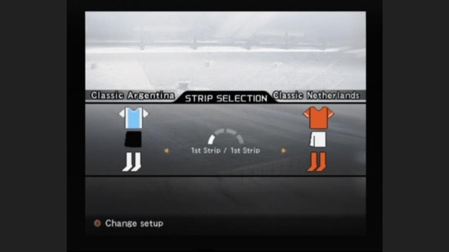 Strip selection screen before the match starts