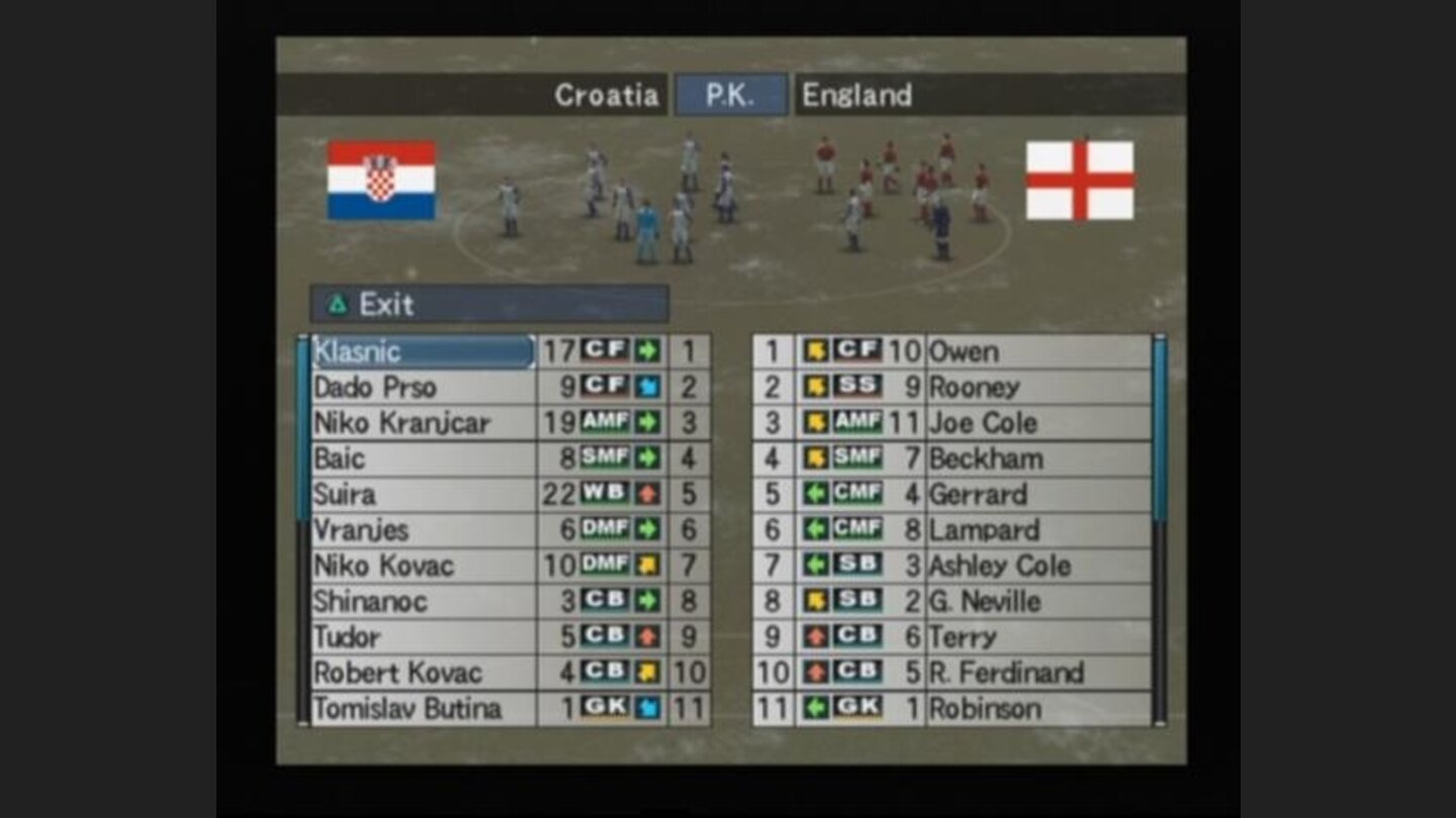 Penalty match between Croatia and England