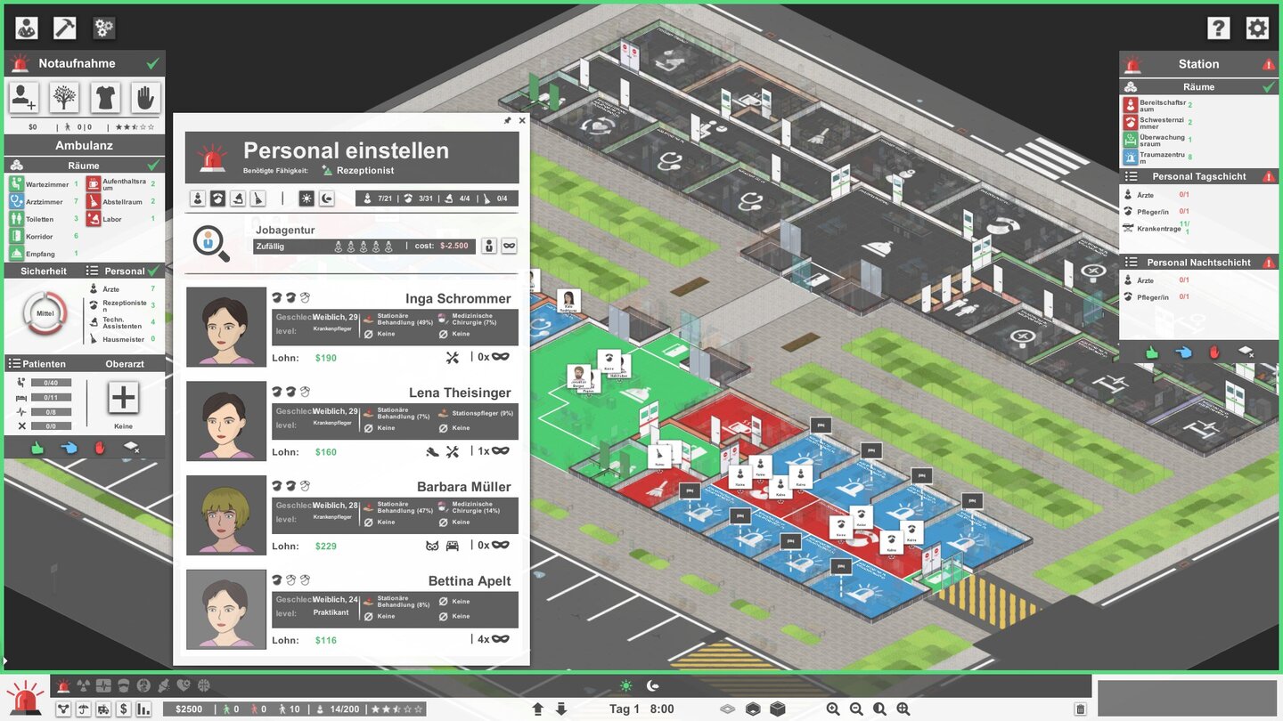 Project HospitalEs gibt kein Personal für die Rezeption. Da hilft nur, der Jobagentur mehr Kohle für die Suche nach Arbeitskräften in den Rachen zu schieben. Garantie auf Erfolg gibt’s nicht.