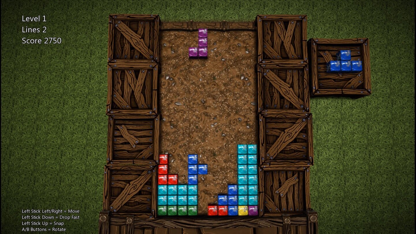 DakotrisWie bei seinem berühmten Vorbild »Tetris« bildet man mit den bunten Blöcken Reihen.