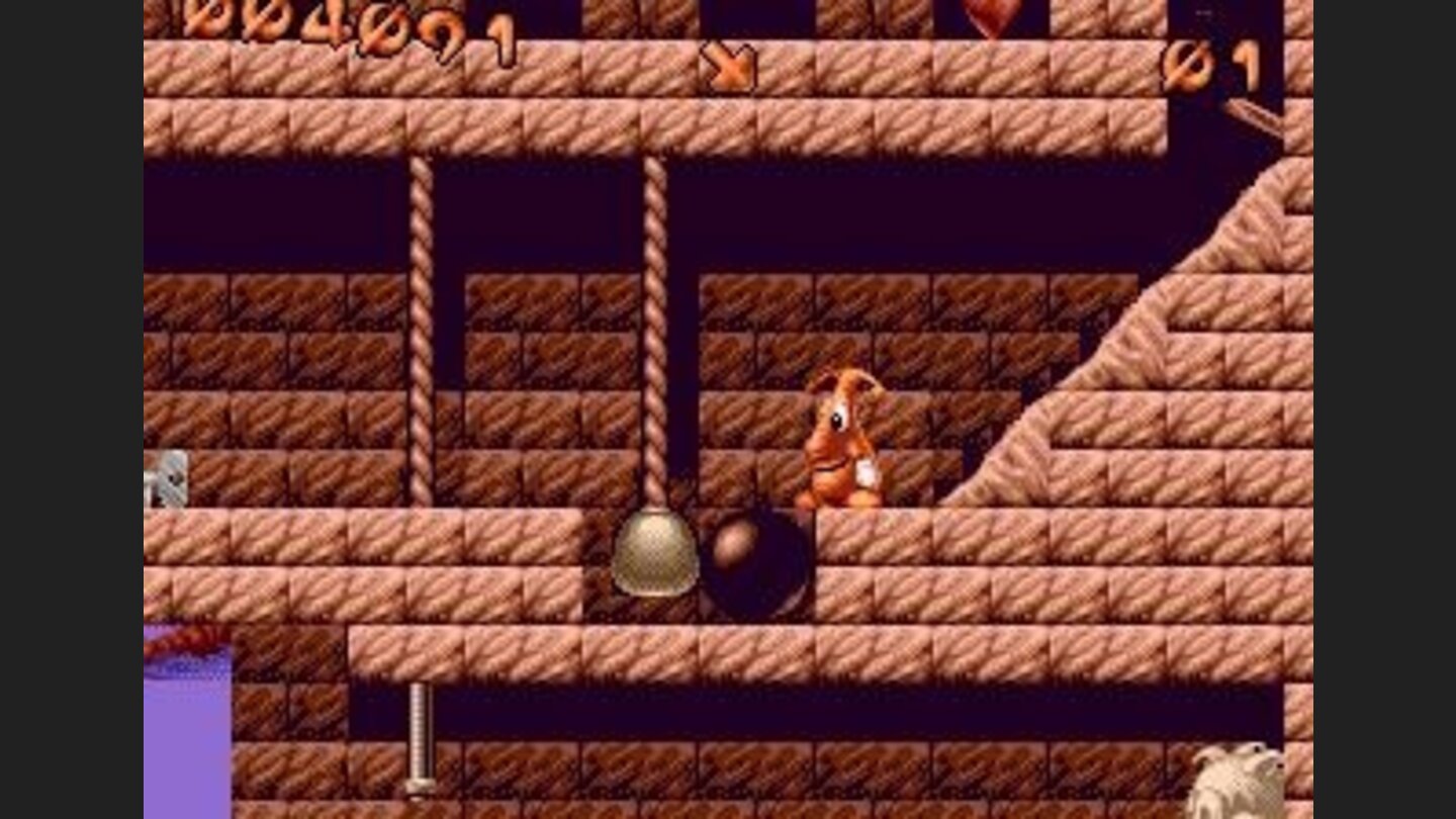 Use the axe to drop the ball.