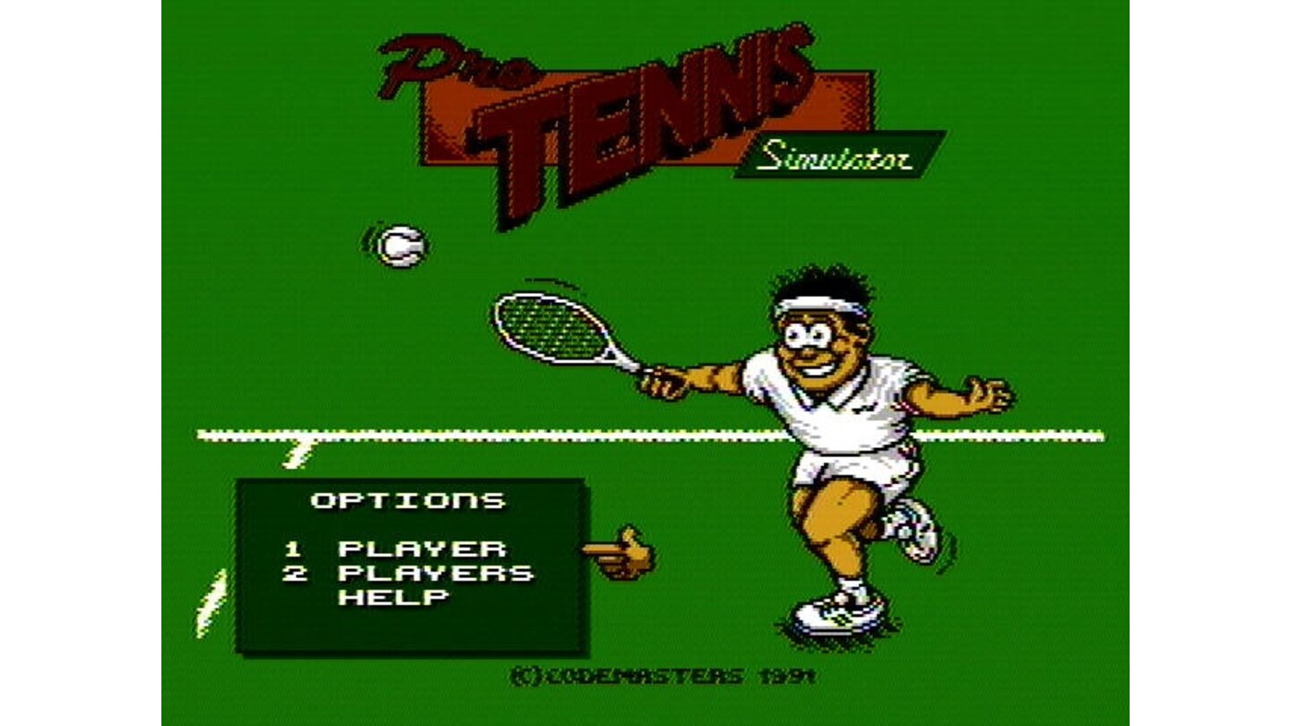Title screen (Pro Tennis Simulator)