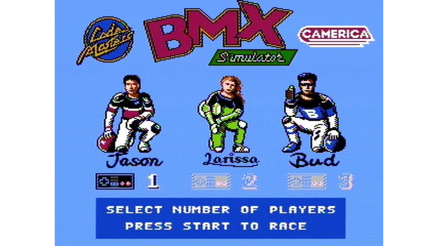 Title screen (BMX Simulator)