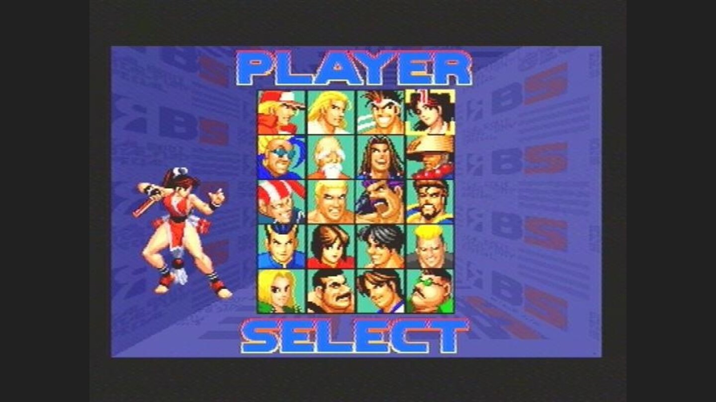 Player select screen