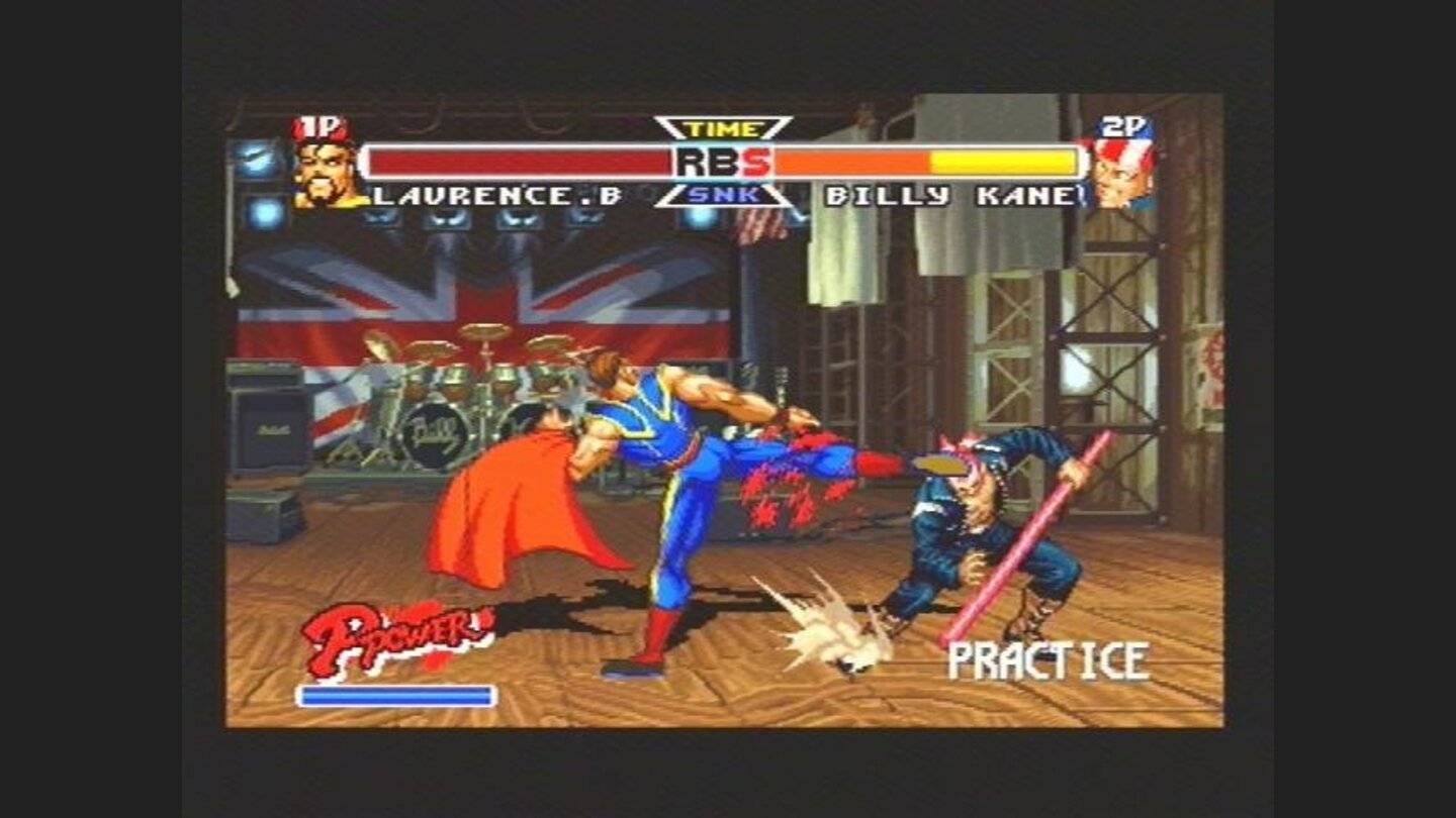 Practice Mode (Lawrence Blood vs Billy Kane)
