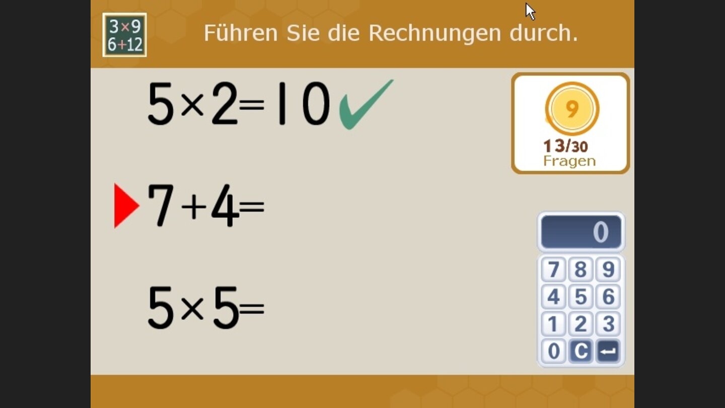 Rechnen: Lösen Sie möglichst schnell möglichst viele Matheaufgaben.