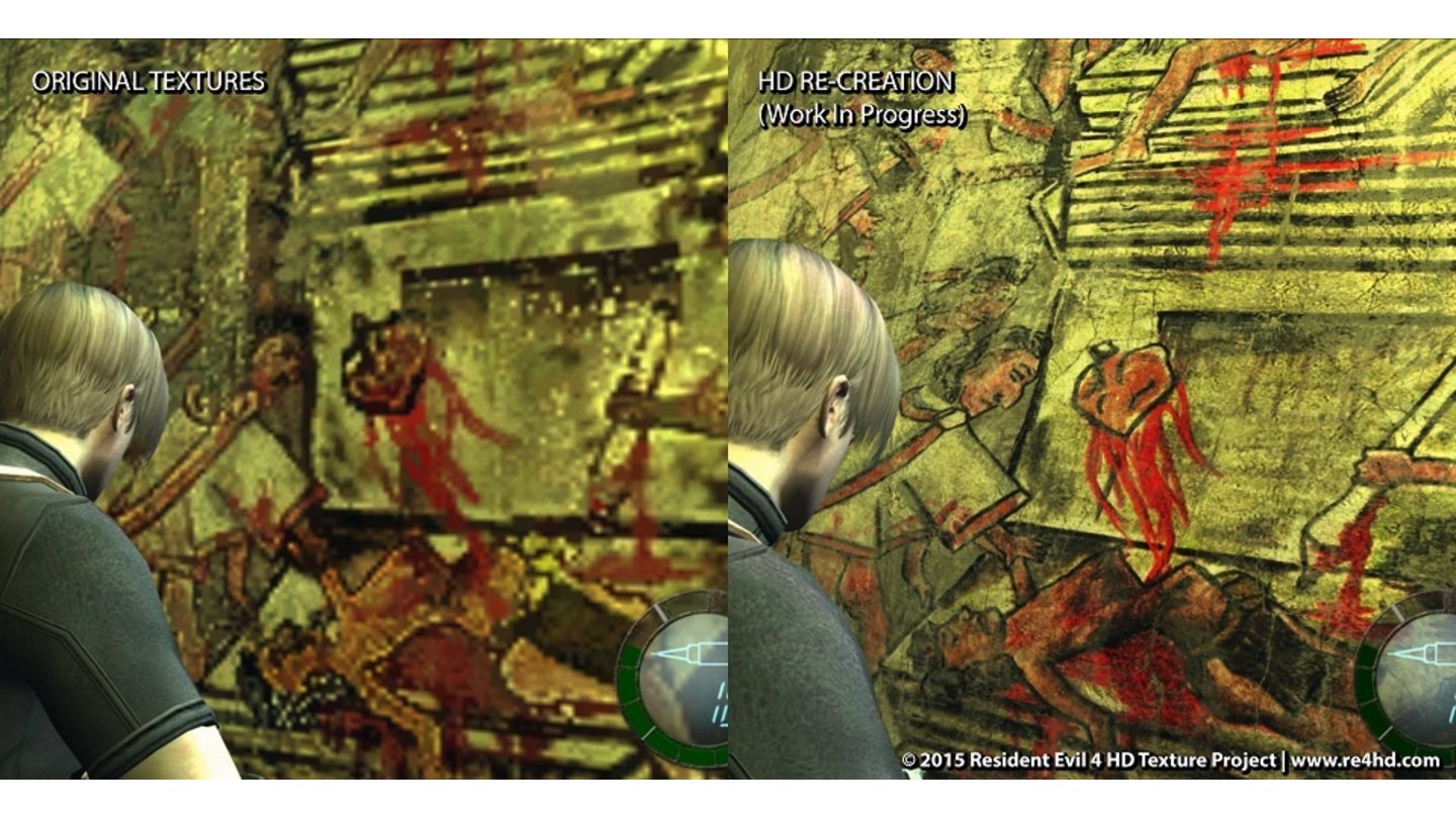 Resident Evil 4 - RE4 HD Project Mod - vorher/nachher