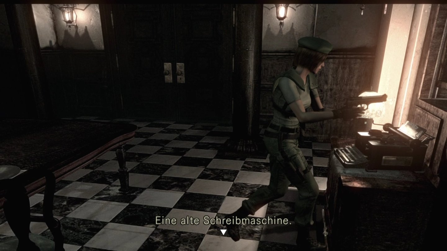 Resident Evil RemasteredGespeichert wird bei Resident Evil ganz klassisch mit aufgesammelten Farbbändern an herumstehenden Schreibmaschinen.