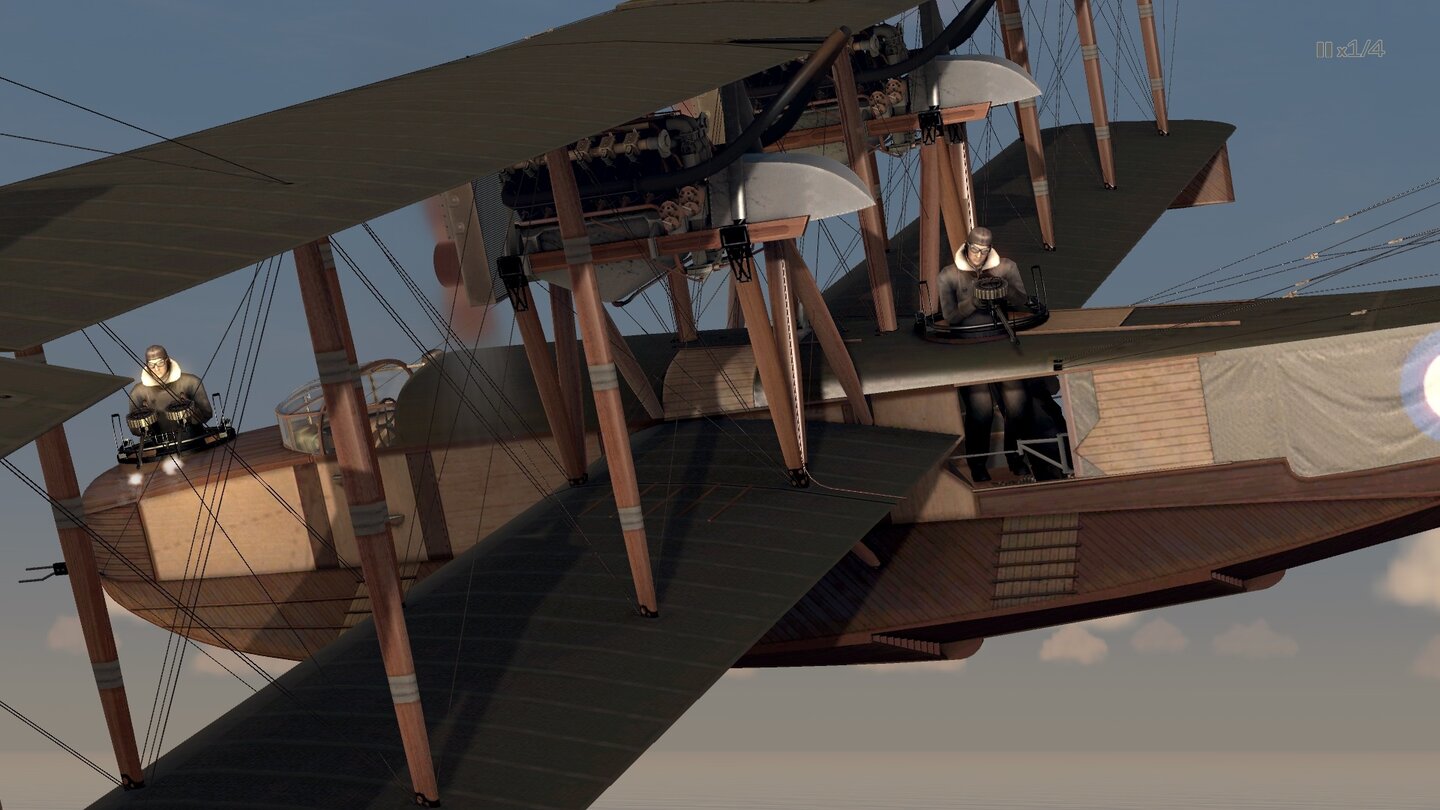 Rise of Flight: Channel Battles EditionExtrem detailliert: Unser Felixstowe-Flugboot samt Bordschützen.