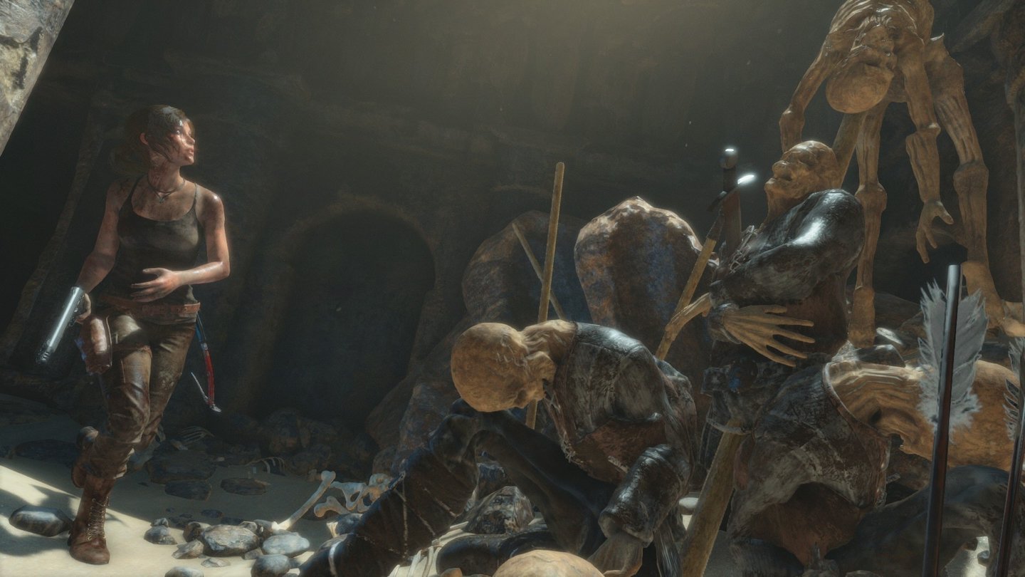 Rise of the Tomb RaiderWer in uralten Gräbern unterwegs ist, sollte auch darauf gefasst sein, auf grausige Leichen zu stoßen.