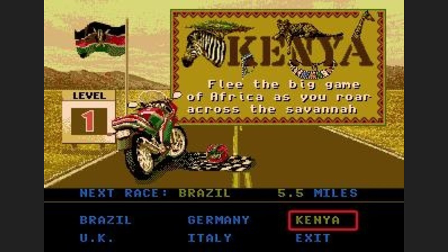 Select a racing track. There are five stages in total, with five tracks each.