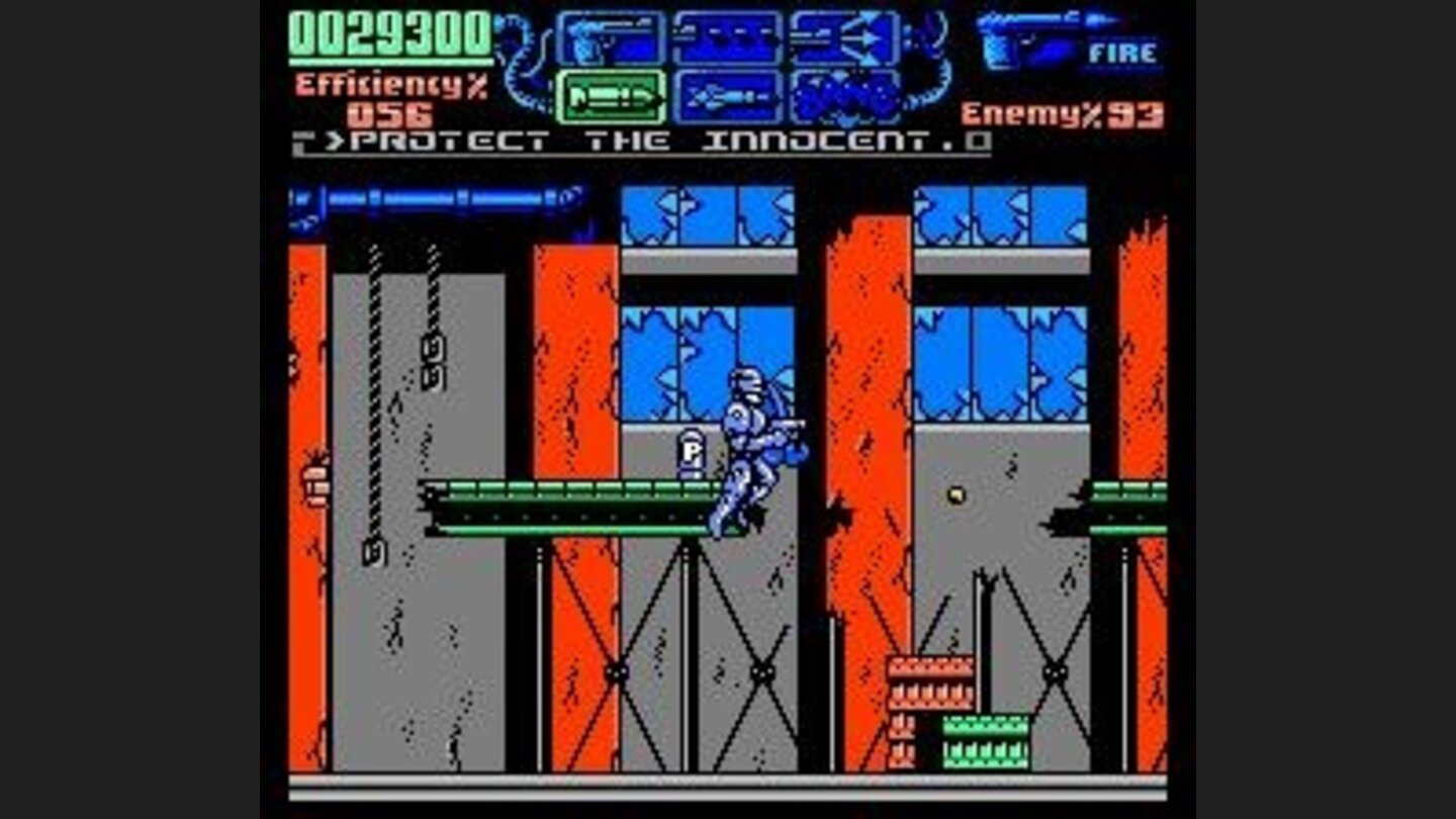 A boss battle against some sort of a ninja