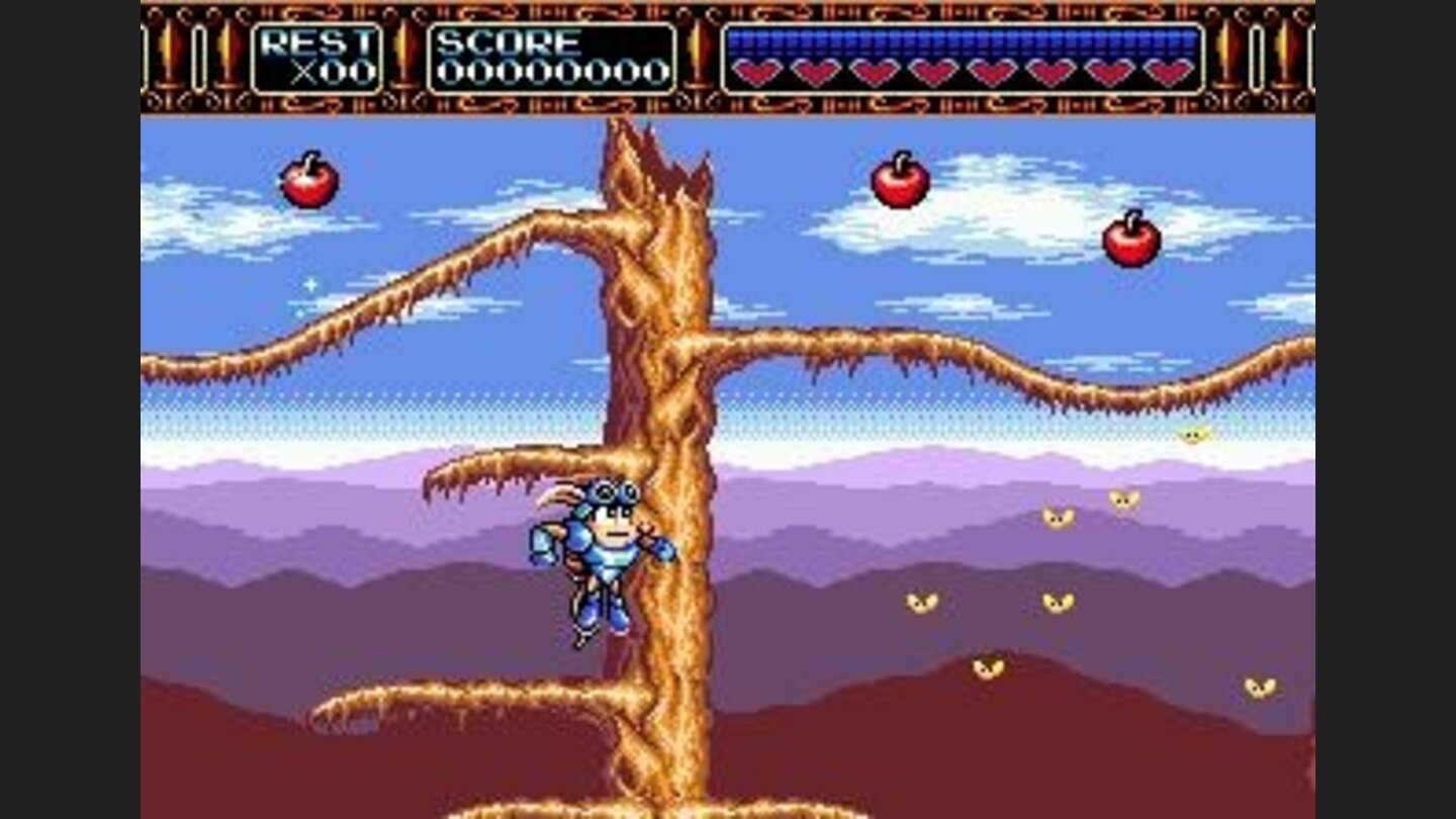 Sparkster collects apples.