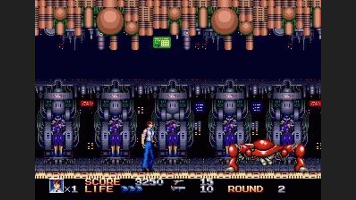 Fighting a robot boss