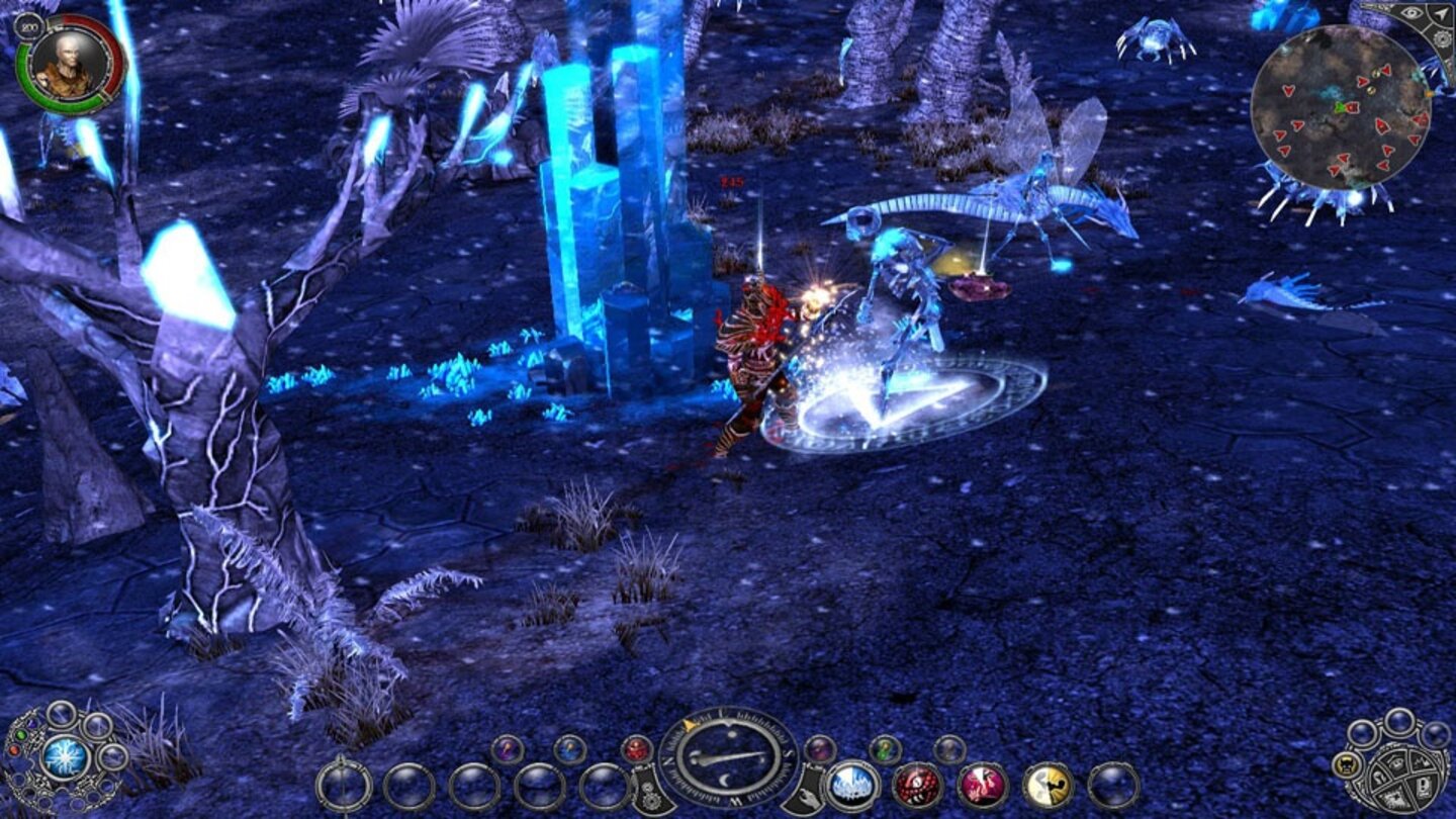 Sacred-Reihe (2004200520082009) Ice + Blood (2009) erweitert das Hauptspiel um eine neue Klasse (Drachenmagier) und zwei Gebiete, die jedoch nur Nebenquests bieten. Sacred 2 hatte zum Release mit zahlreichen Problemen und Bugs zu kämpfen, die erst nach und nach mit Patches behoben wurden. Unter anderem wurde PhysX-Unterstützung nachgereicht und die Grafik damit um aufwendige Effekte erweitert.