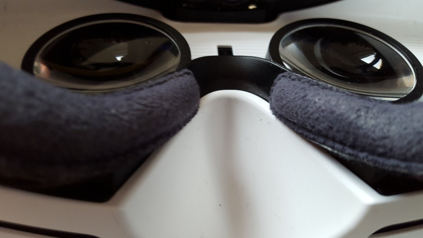 Samsung Gear VR: Auch die Nasenpolsterung ist tragefreundlich