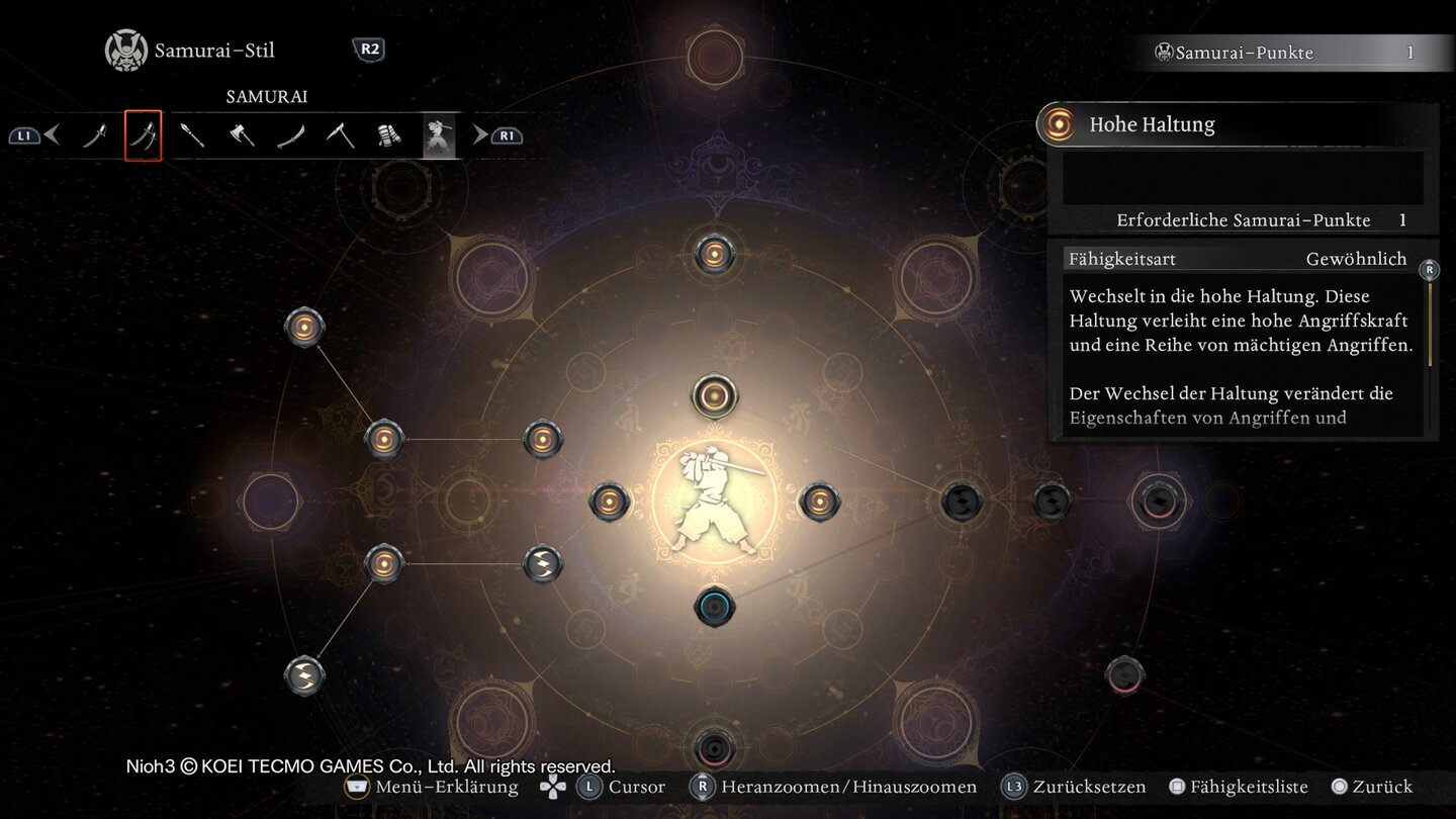 Nioh 3: Wir können sowohl Samurai als auch Ninja mit einem eigenen Moveset ausstattet.