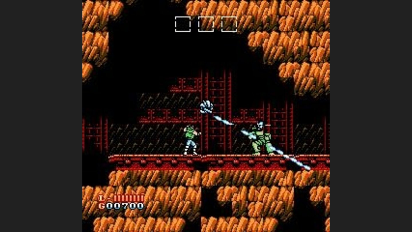 Battling a sub-boss with the aid of a robot