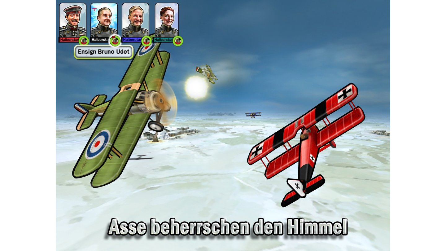 Sid Meier's Ace Patrol
Erfolgreiche Angriffe zeigt das Spiel aus gefälligen Kameraperspektiven.