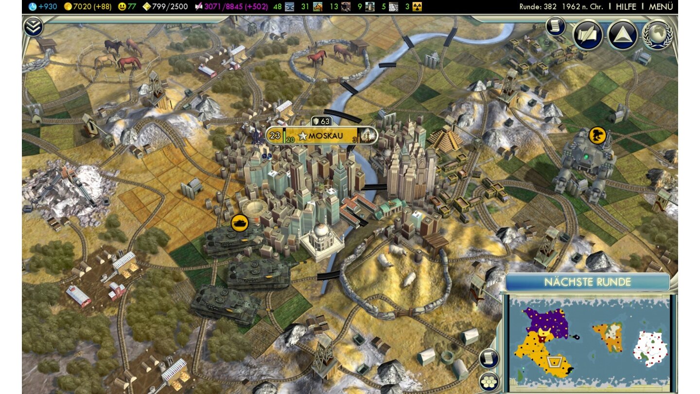 Sid Meiers Civilization 5Screenshots aus der Testversion für PC.