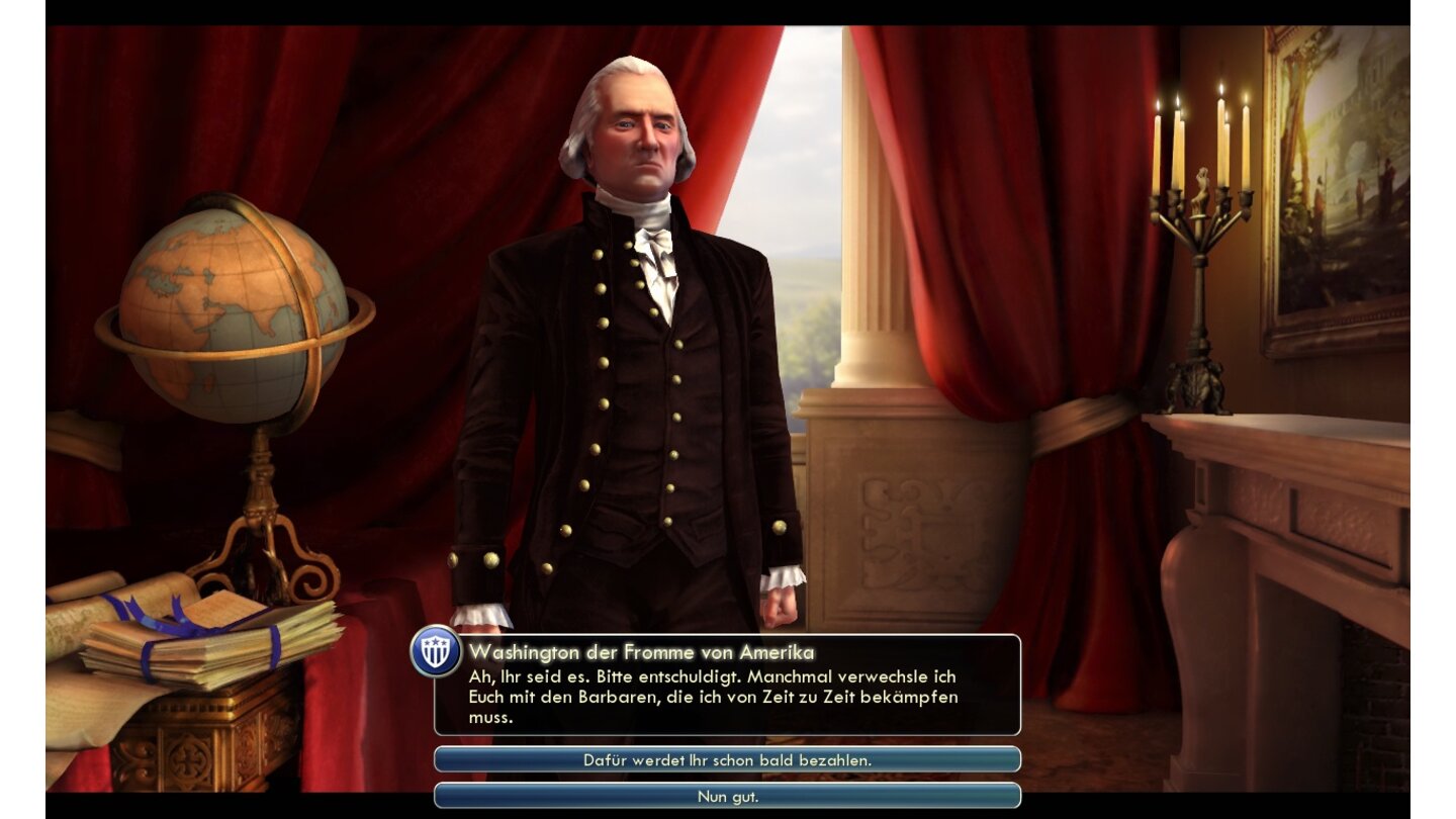 Sid Meier's Civilization 5Washington ist nicht gut auf uns zu sprechen.
