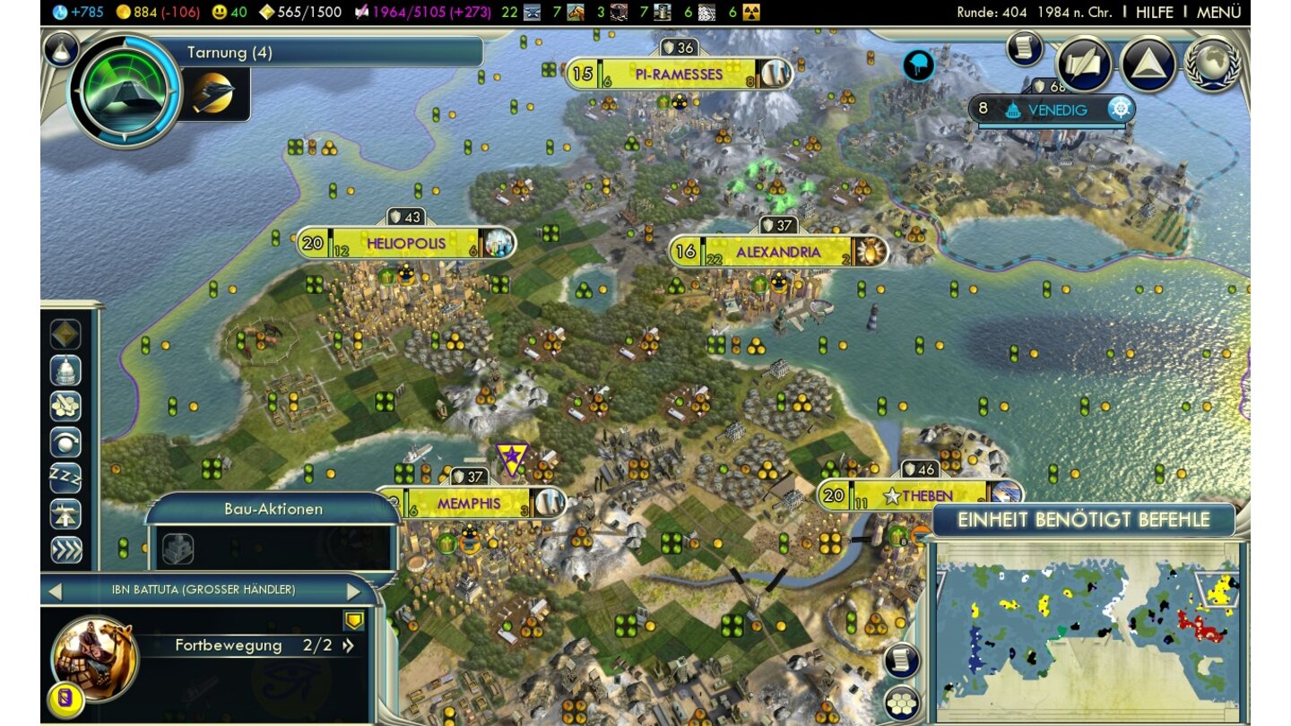 Sid Meiers Civilization 5Screenshots aus der Testversion für PC.