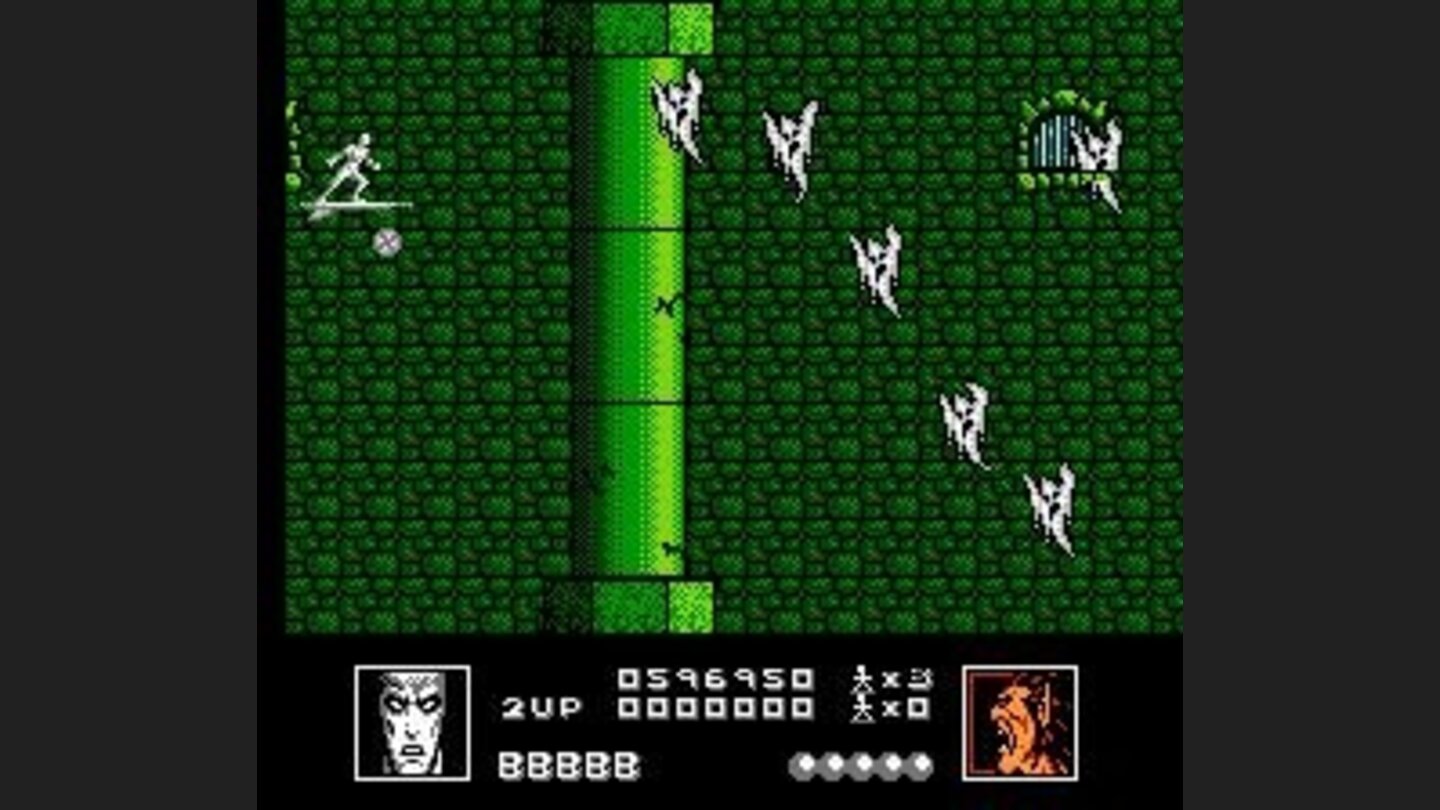 An assault of ghosts upon the Silver Surfer.