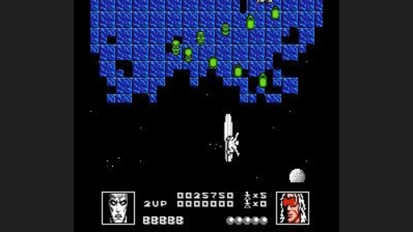Attacking a swarm of green dots.