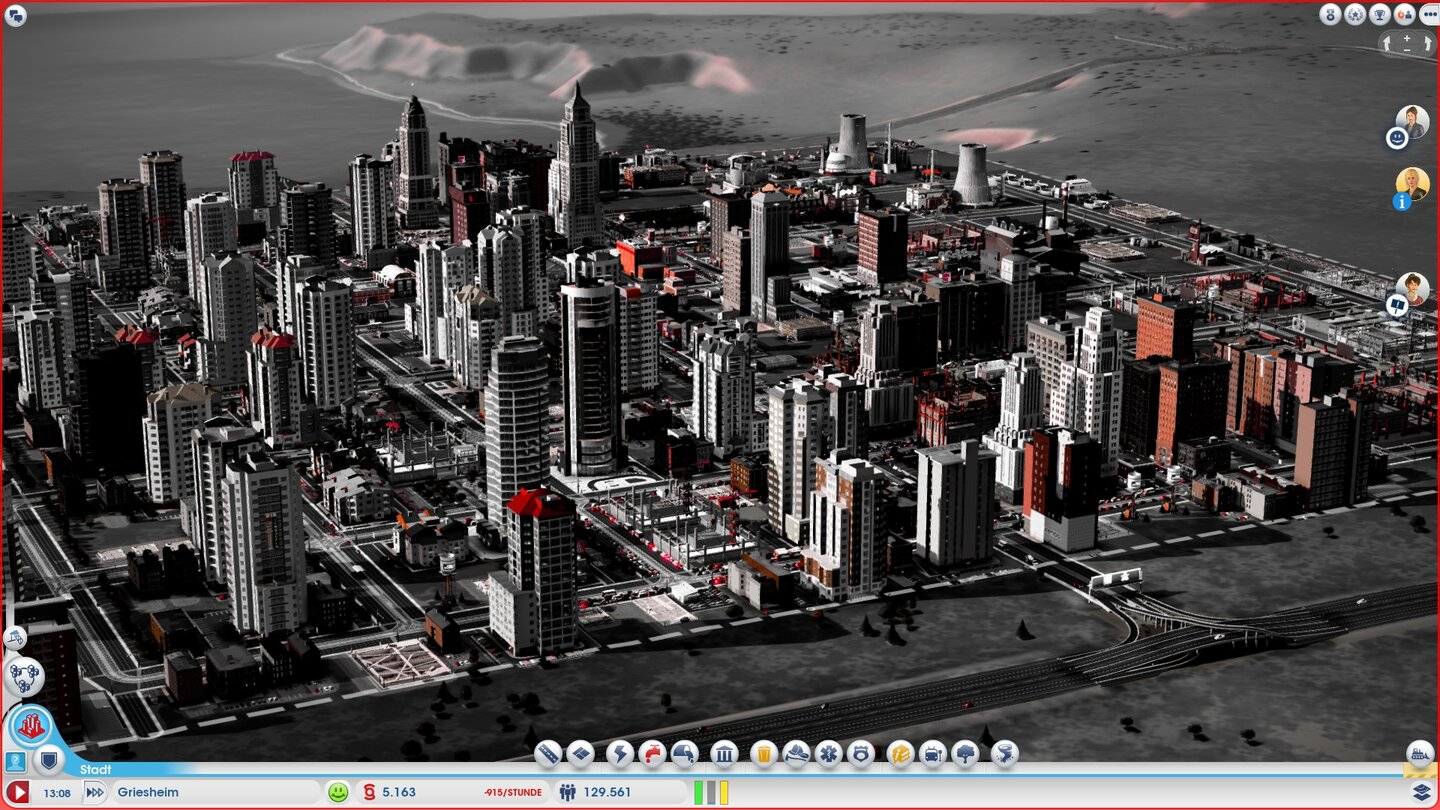 SimCity - Filter Schwarz-Rot