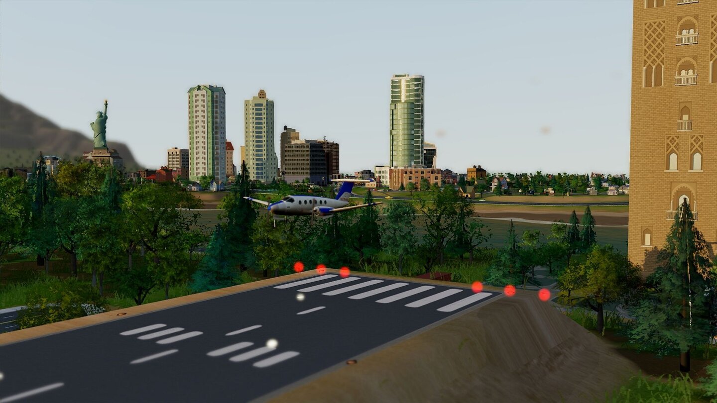 SimCityAuf unserem Stadtflughafen landen reiche Touristen. Perfekt für Kasinos oder Wahrzeichen.