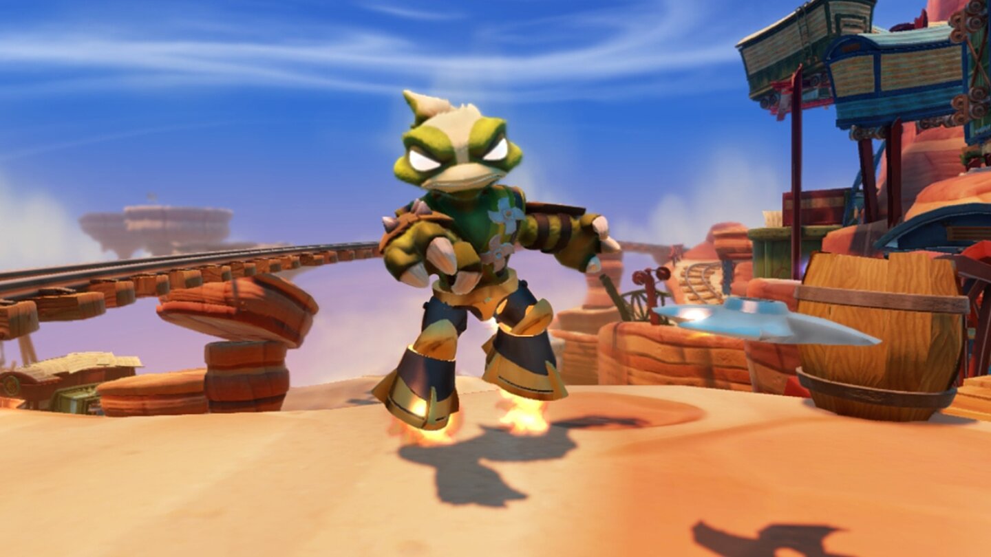 Skylanders: Swap ForceFür die Charakterspezifischen Herausforderungen brauchen wir das richtige Unterteil, wie zum Beispiel die Jetpack-Füße von Blast Zone.