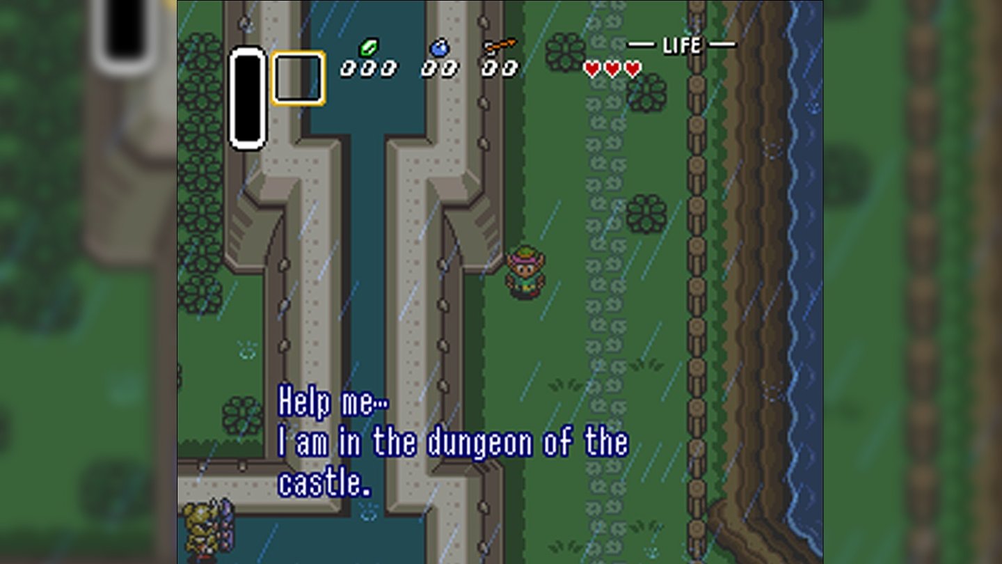 Zelda: A Link to the PastFarbenfrohe und vielfältige Fantasy: Das Prequel zu den beiden populären NES-Zeldas wird erst als 8-Bit-Titel geplant, schickt Link aber schließlich auf dem SNES in den Kampf gegen Ganondorf und für die Rettung Hyrules.