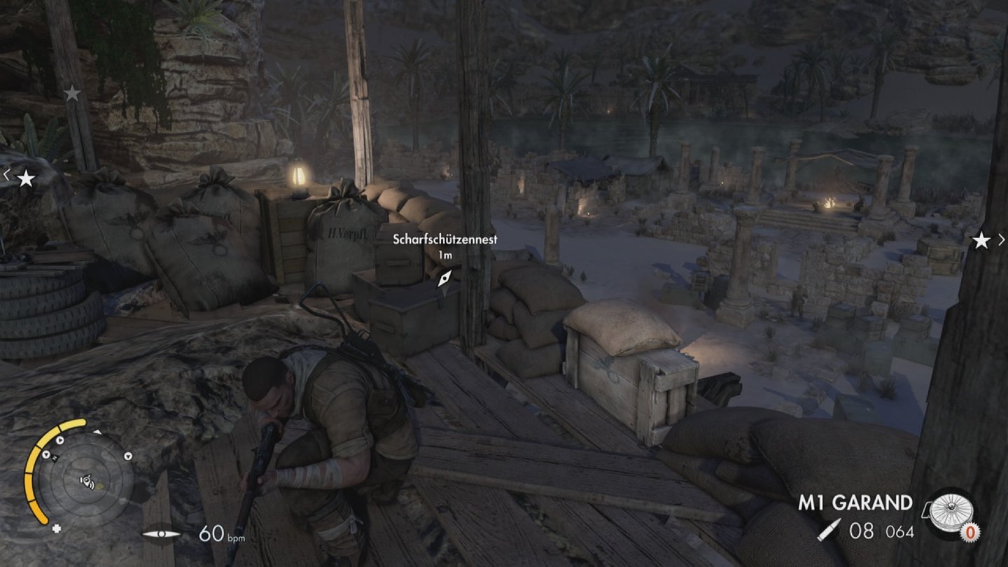 Sniper Elite 3Auf den Karten entdecken wir besondere Scharfschützennester. Die gewähren meist einen besonders guten Ausblick. (Xbox One)