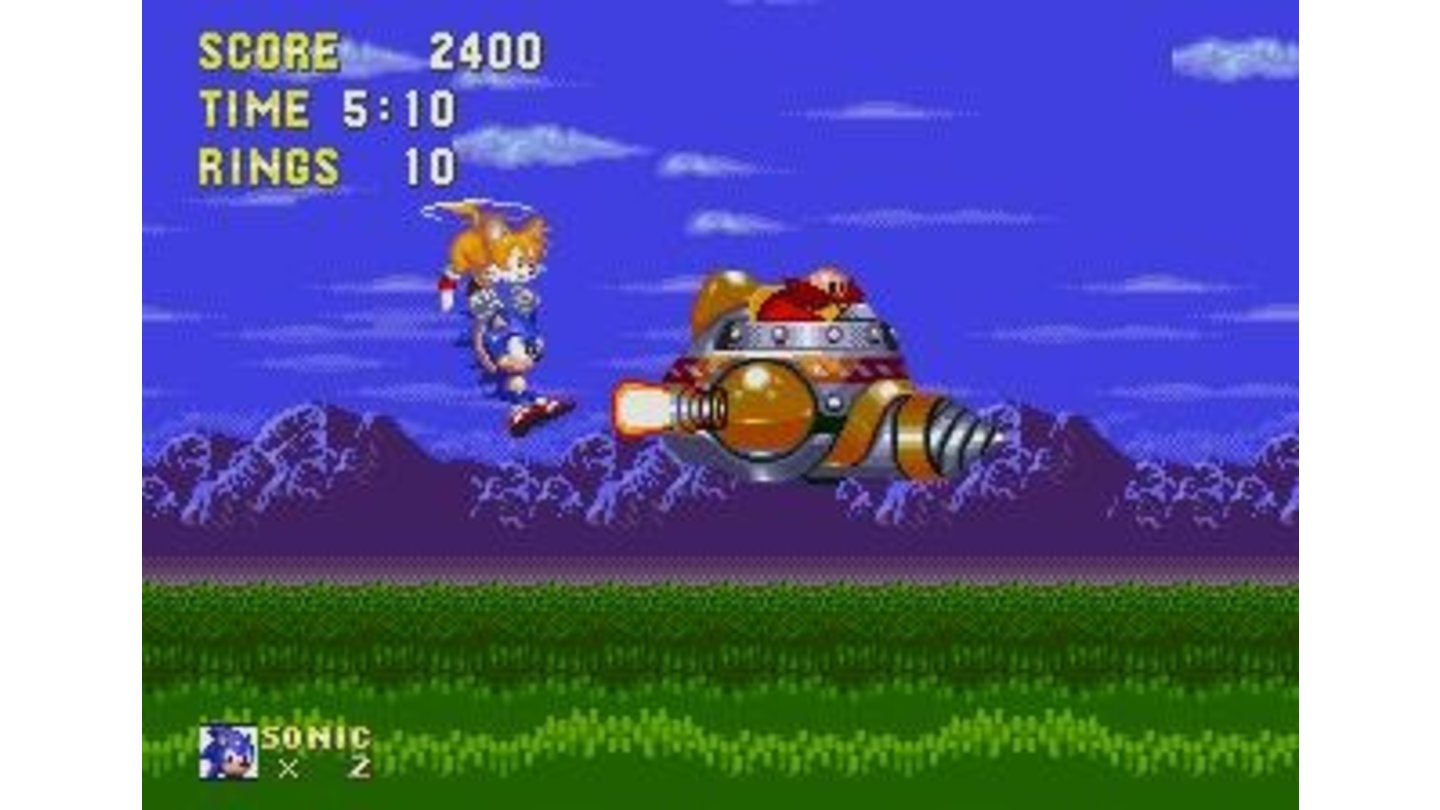 Tails is giving Sonic a lift
