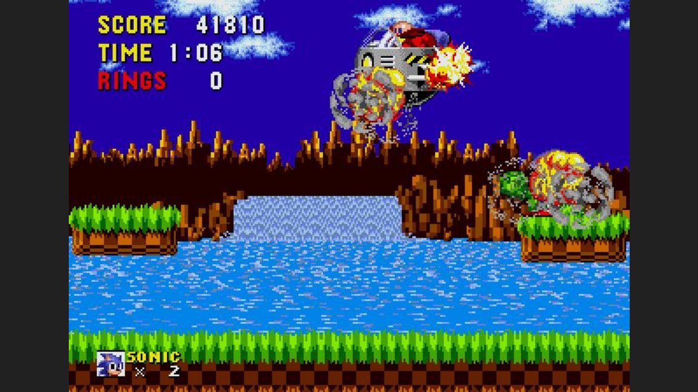After this shot, Sonic just HAD to do the Highlander joke...There can BE...only ONE, Dr. Eggman!