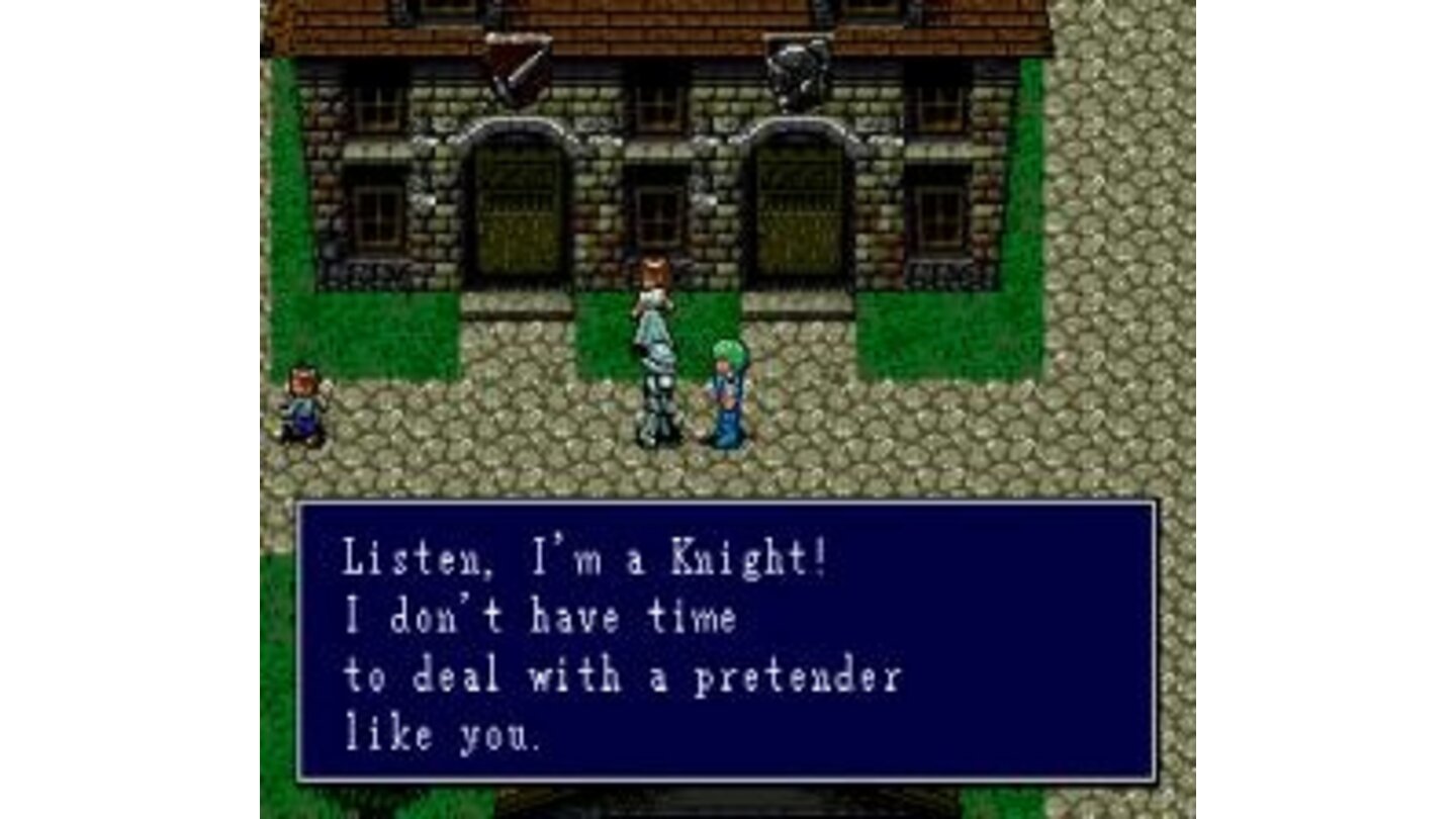 In the first town talking to an arrogant knight
