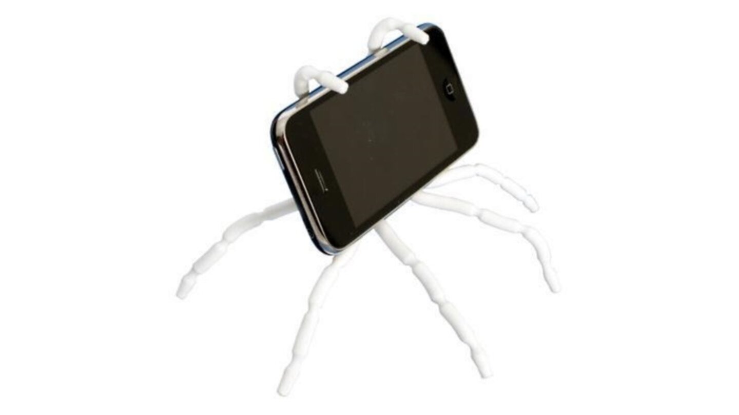Auch dieses Spiderpodium sieht seltsam aus, ist jedoch eine sehr flexibel einsetzbare Halterung für das iPhone.