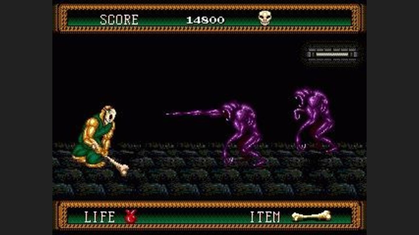 Smashing some ghouls with a bone in the third level