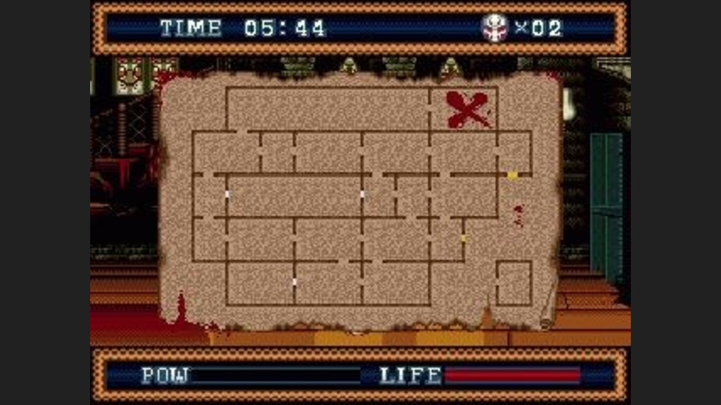 The overview map to move between rooms