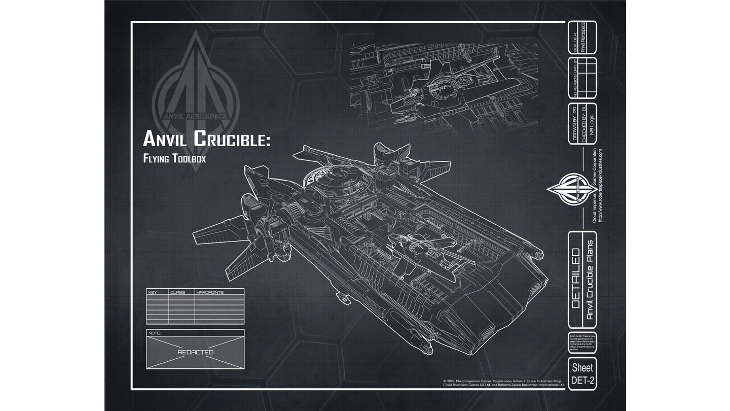 Star Citizen - Artworks zum Raumschiff Crucible