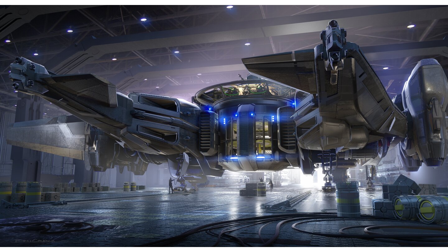 Star Citizen - Artworks zum Raumschiff Crucible