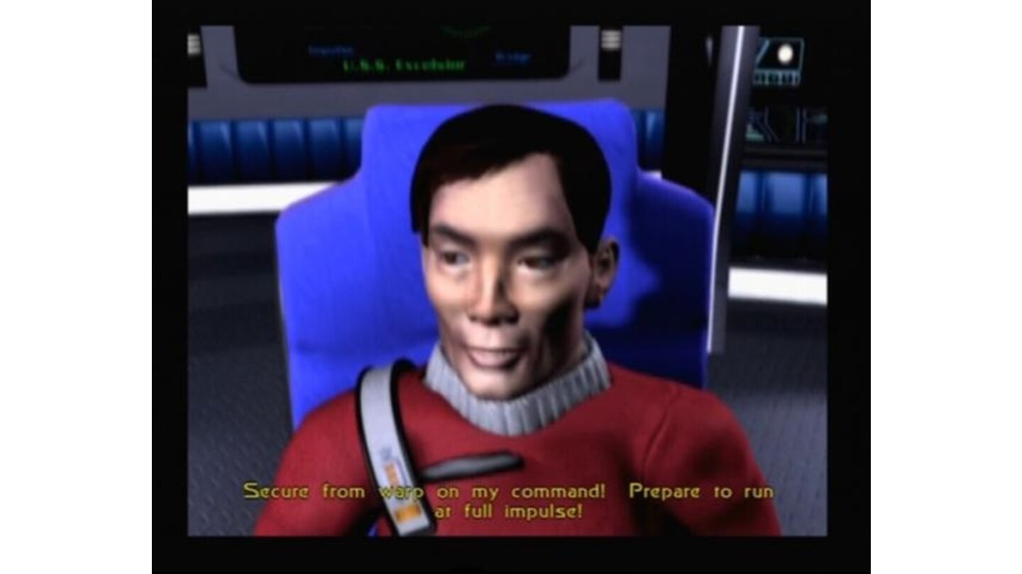 Captain Sulu in the opening cinematic, and your superior on this shattered voyage