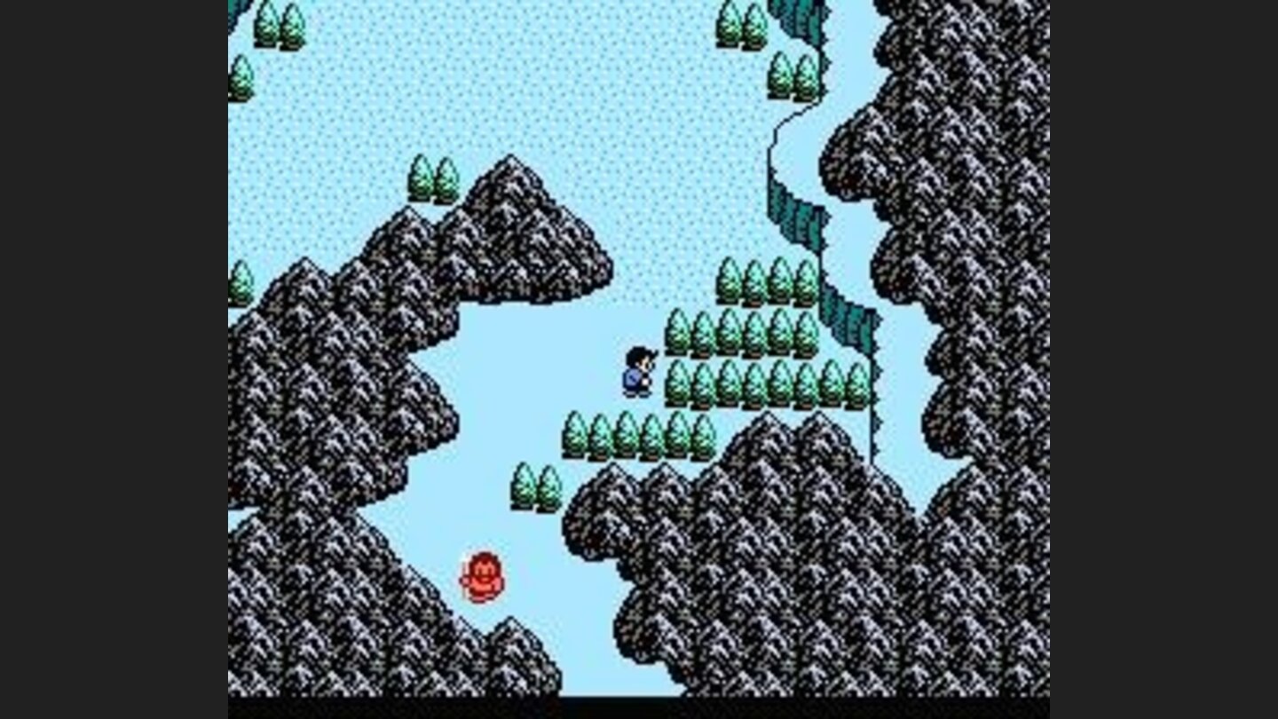 Through the snowy landscape...